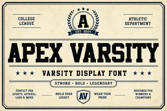 Apex Varsity: The Bold Font for Strong Small Business Branding