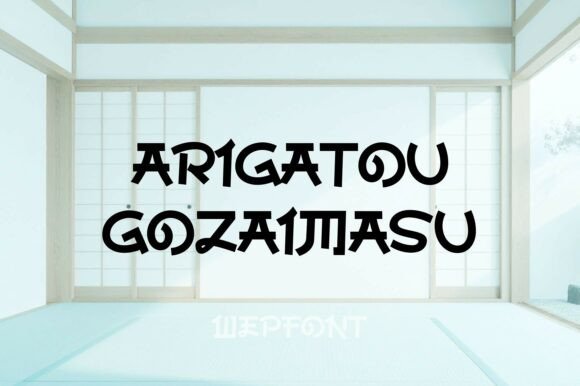 Arigatou Gozaimasu: A Premium Display Font for Modern Web Design
