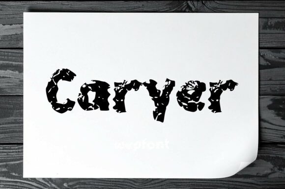 Caryer: A Gritty Display Font for Bold Brand Identity