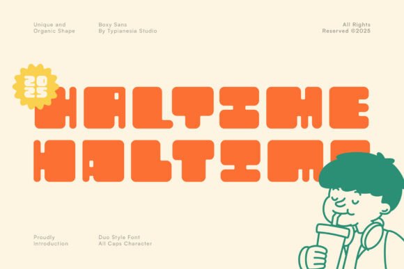 Haltime: The Bold Retro Rounded Boxy Sans Font for Modern Web Design