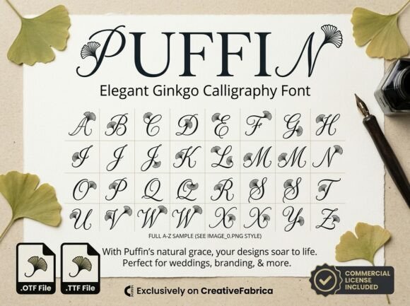 Puffin: A Decorative Typeface for Bold Brand Stories