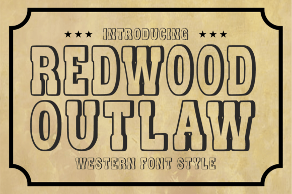 Redwood Outlaw: A Bold Western Typeface for Editorial Design