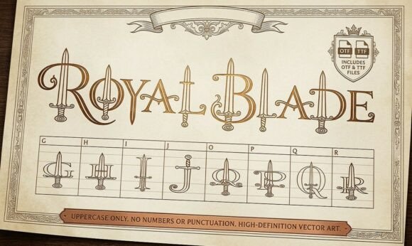 Royal Blade: A Decorative Typeface for Editorial Design