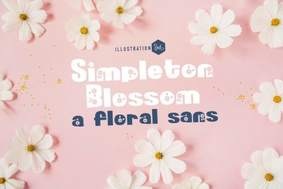 Simpletoon Blossom: A Floral Typeface for Handmade Creators