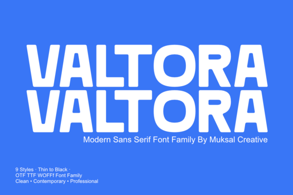 Valtora: The Modern Sans Serif Font for Handmade Creators
