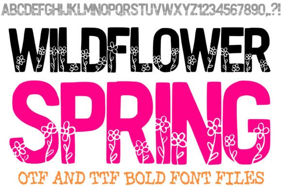 Wildflower Spring: A Bold Decorative Typeface for Nature-Inspired Branding